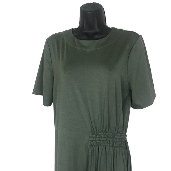 BADGLEY Mischka Olive Green Midi Dress Size S - Picture 3 of 7